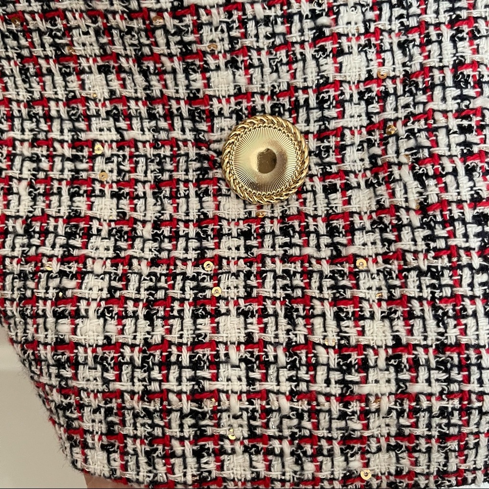 EUC Ronny Kobo Bea tweed blazer Dress S $498 - Picture 9 of 11